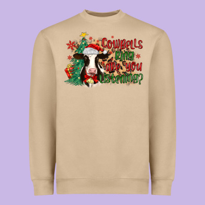 Cowbells Ring Are You Listening Heavyweight Sweatshirt Designed By Maliassmallbusiness