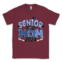 Burgundy senior mom 2024 Classic Tee - MaliasSmallBusiness