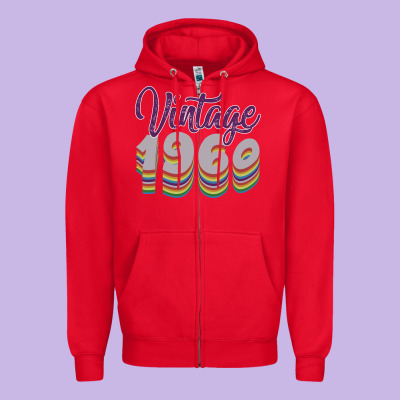 Vintage 1960 Zipper Hoodie Designed By Bettercallsaul
