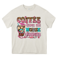 Cream coffee gives me nurse power Heavy Core Tee - AdoDesignShop