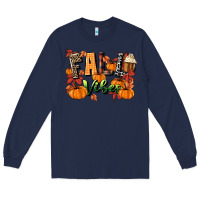Navy fall vibes Long Sleeve Tee - MaliasSmallBusiness