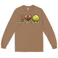 Toasted Coconut peace love softball Long Sleeve Tee - JahusDesignShop