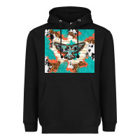 Black freebird with leopard and cowhide pattern Heavyweight Hoodie - TumblerDesignByShophia