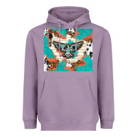Lavender freebird with leopard and cowhide pattern Heavyweight Hoodie - TumblerDesignByShophia