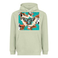 Matcha freebird with leopard and cowhide pattern Heavyweight Hoodie - TumblerDesignByShophia