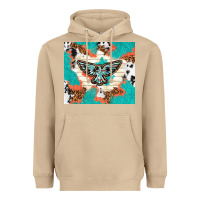Mushroom freebird with leopard and cowhide pattern Heavyweight Hoodie - TumblerDesignByShophia