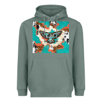 Sage freebird with leopard and cowhide pattern Heavyweight Hoodie - TumblerDesignByShophia