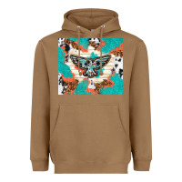 Toasted Coconut freebird with leopard and cowhide pattern Heavyweight Hoodie - TumblerDesignByShophia