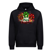Black merry christmas paws Urban Hoodie - FaDigitalArtStudio
