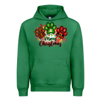 Emerald merry christmas paws Urban Hoodie - FaDigitalArtStudio