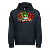 Navy merry christmas paws Urban Hoodie - FaDigitalArtStudio
