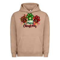 Pigment Burro merry christmas paws Urban Hoodie - FaDigitalArtStudio