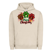 Pigment French Oak merry christmas paws Urban Hoodie - FaDigitalArtStudio