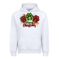 White merry christmas paws Urban Hoodie - FaDigitalArtStudio