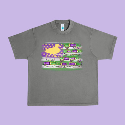 Mardi Gras Duck Call Flag Urban Heavy Tee Designed By Maliassmallbusiness