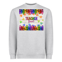 Heather Grey teacher fuel Heavyweight Sweatshirt - NancyCooperArtShop