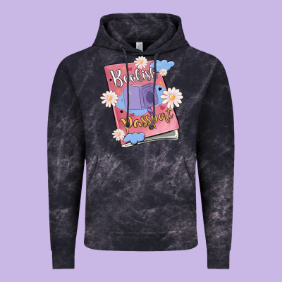 Bookish Passport Vintage Hoodie Designed By Maliassmallbusiness