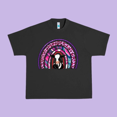 Rainbow Cow Urban Heavy Tee Designed By Adodesignshop