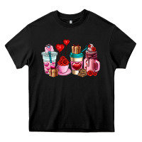 Black valentines day roses coffee cups Heavy Core Tee - AdoDesignShop