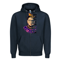 Navy RBG Ruth Bader Ginsburg Women Belong In All Places Zipper Hoodie - Bettercallsaul