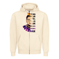 Sandshell RBG Ruth Bader Ginsburg Women Belong In All Places Zipper Hoodie - Bettercallsaul