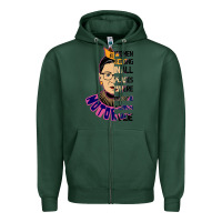 Sports Green RBG Ruth Bader Ginsburg Women Belong In All Places Zipper Hoodie - Bettercallsaul