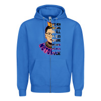 Rbg Ruth Bader Ginsburg Women Belong In All Places Zipper Hoodie | Teevron