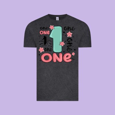 One  One One One Vintage Tee Designed By Maliassmallbusiness