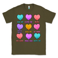 Army Green valentine's day candy hearts Classic Tee - MaliasSmallBusiness