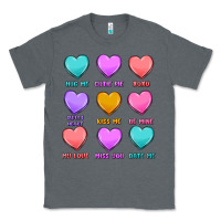 Charcoal Heather valentine's day candy hearts Classic Tee - MaliasSmallBusiness