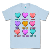 Dusty Blue valentine's day candy hearts Classic Tee - MaliasSmallBusiness