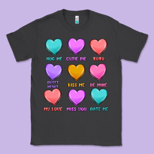Valentine's Day Candy Hearts Classic Tee Designed By Maliassmallbusiness