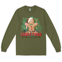 Army Green Christmas dough Long Sleeve Tee - MaliasSmallBusiness