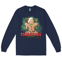 Navy Christmas dough Long Sleeve Tee - MaliasSmallBusiness