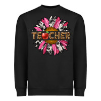 Black western teacher sunflower Heavyweight Sweatshirt - NancyCooperArtShop