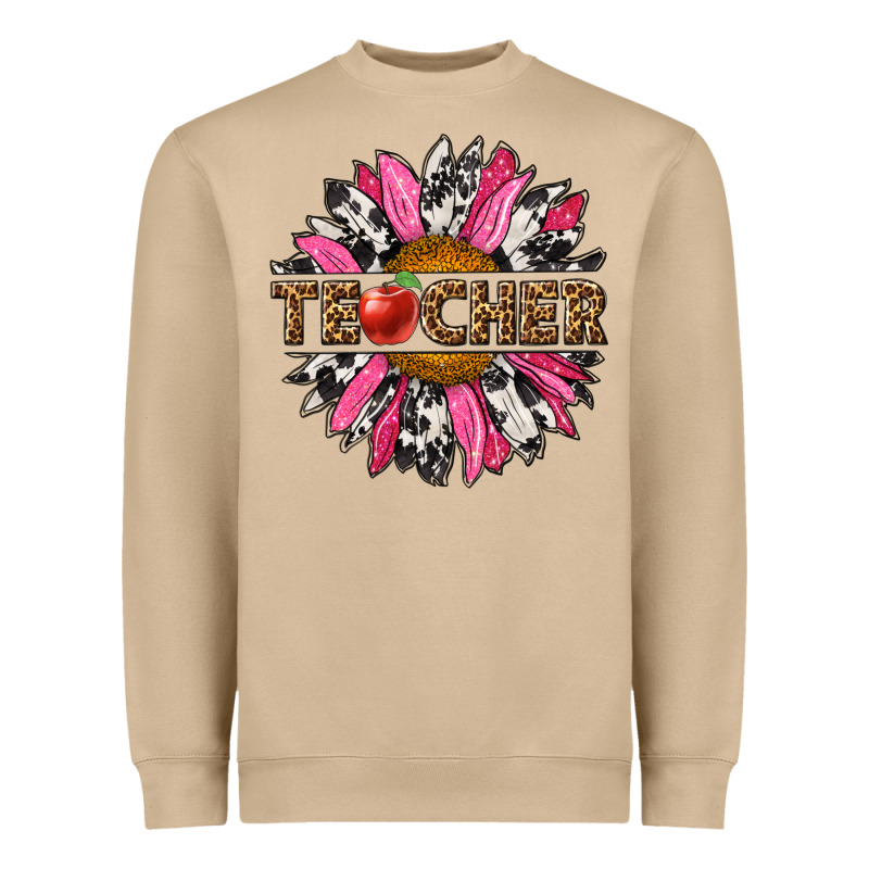 Western Teacher Sunflower Heavyweight Sweatshirt by NancyCooperArtShop | Teevron