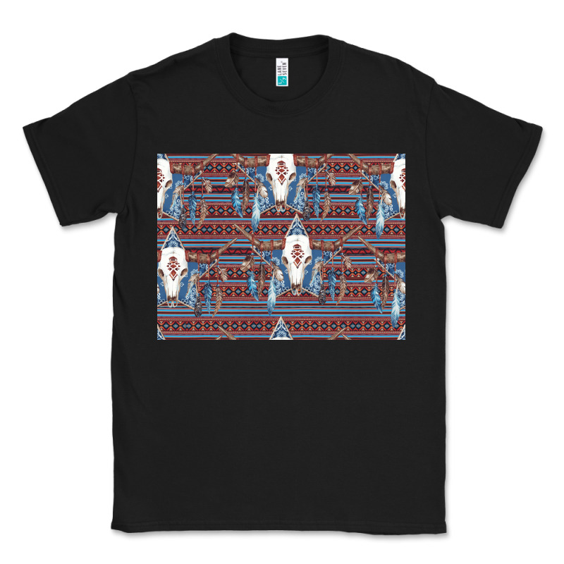 Bull Skull Pattern Classic Tee by CowhideDigitalArt | Teevron