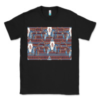 Black Bull Skull Pattern Classic Tee - CowhideDigitalArt