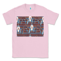 Bubblegum Pink Bull Skull Pattern Classic Tee - CowhideDigitalArt
