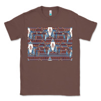 Chestnut Bull Skull Pattern Classic Tee - CowhideDigitalArt