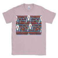 Lilac Bull Skull Pattern Classic Tee - CowhideDigitalArt