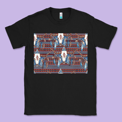 Bull Skull Pattern Classic Tee Designed By Cowhidedigitalart