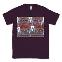 Plum Bull Skull Pattern Classic Tee - CowhideDigitalArt