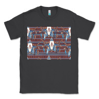 Smoke Bull Skull Pattern Classic Tee - CowhideDigitalArt