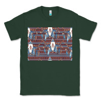 Sports Green Bull Skull Pattern Classic Tee - CowhideDigitalArt