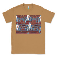 Toasted Coconut Bull Skull Pattern Classic Tee - CowhideDigitalArt