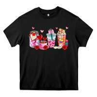 Black valentines day coffee cup Heavy Core Tee - AdoDesignShop