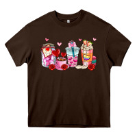 Chocolate Brown valentines day coffee cup Heavy Core Tee - AdoDesignShop