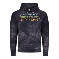 Cloud Black physically here mentally at home with my dog Vintage Hoodie - MaliasSmallBusiness
