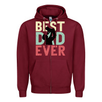 Burgundy Best Dad Ever Zipper Hoodie - Bettercallsaul